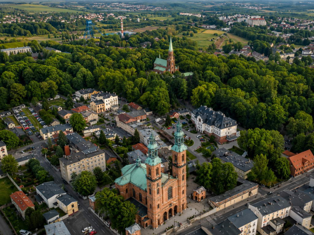 Panorama miasta Piekary Śląskie — druk ścienny UV PrintWall
