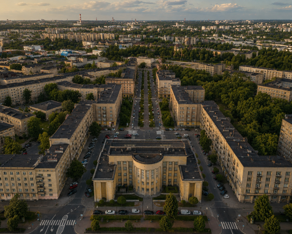 Panorama miasta Sosnowiec — druk ścienny UV PrintWall