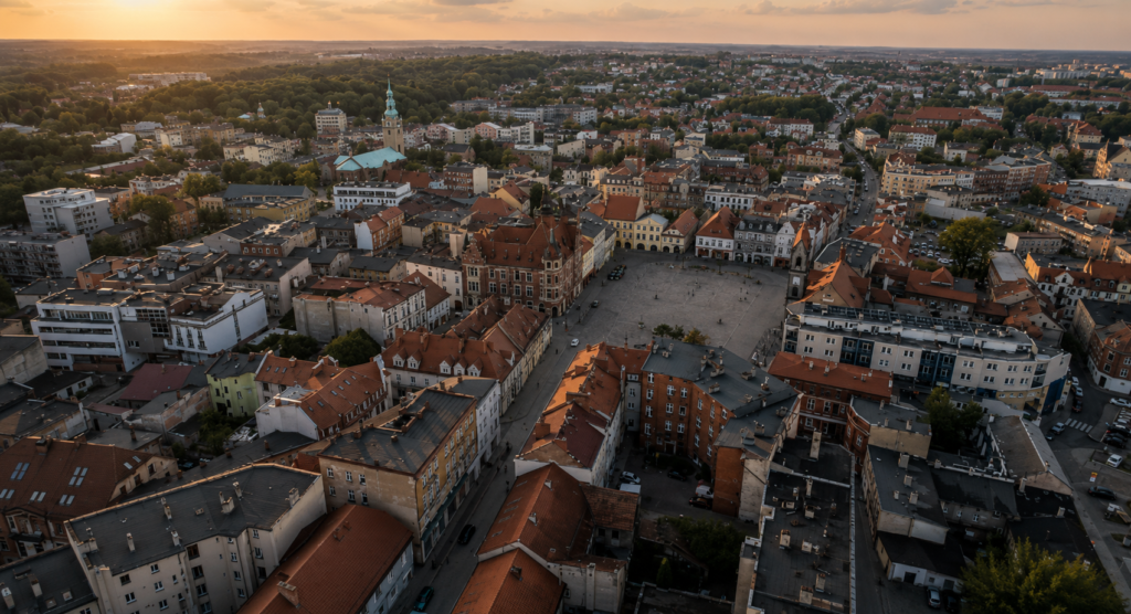 Panorama miasta Tarnowskie Góry — druk ścienny UV PrintWall