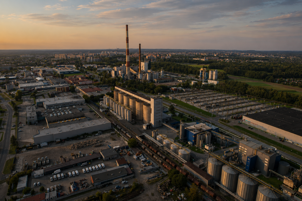 Panorama miasta Tychy — druk ścienny UV PrintWall