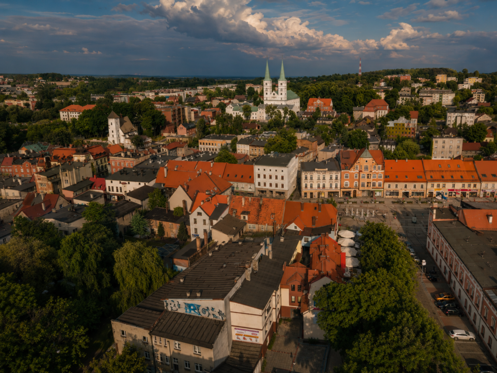Panorama miasta Mikołów — druk ścienny UV PrintWall