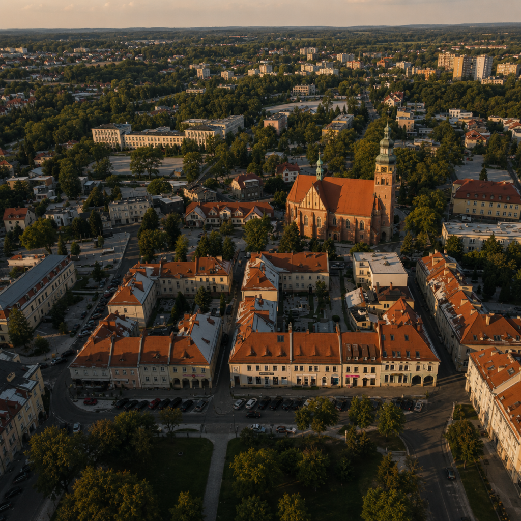 Panorama miasta Wodzisław Śląski — druk ścienny UV PrintWall